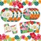 Tropical Luau Party Supplies Flamingo Party Dinnerware Set Disposable Paper Plates Napkins Cups and Tablecloth for Hawaiian Beach Party Decorations